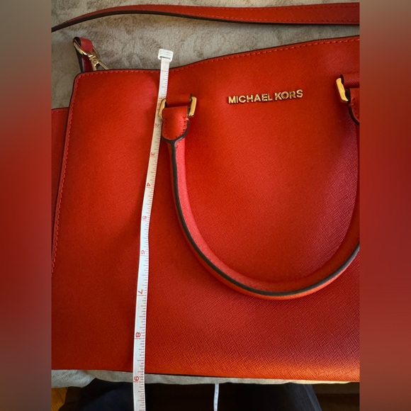 Michael Kors Vibrant Orange Red Satchel - Picture 9 of 9